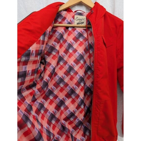 Empyre red canvas jacket lightweight women's size small zip closure E4 - Picture 5 of 11